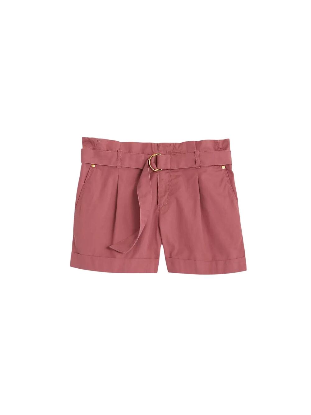 Ann Taylor Loft Mauve Pink Belted High Waisted Paper Bag Shorts